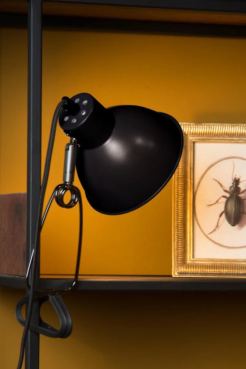 Lucide MOYS Klemlamp E27 - 40W - Zwart