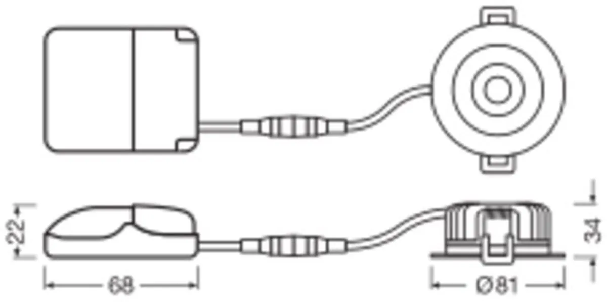 LEDVANCE LED Inbouwspot Air Fix 6W 480lm - Zwart