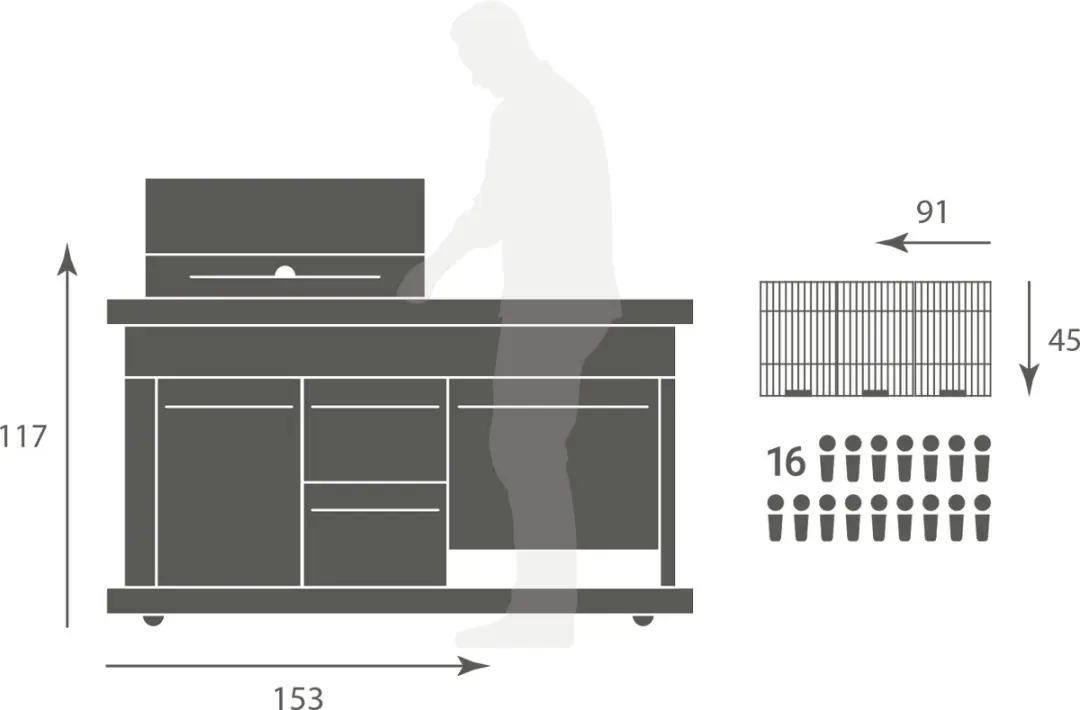 Boretti Luciano Nero Gasbarbecue 7 Branders - 16 Burgers - Zwart - afbeelding 6 van 6