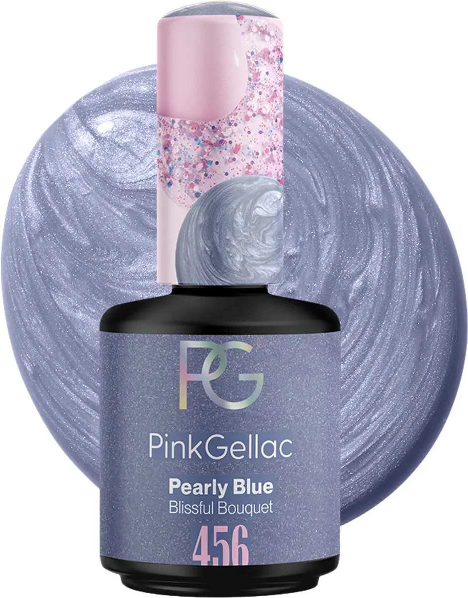 Pink Gellac Blissful Bouqyet Collectie 456 Pearly Blue Gel Nagellak 15ml