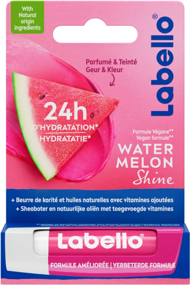 Labello Watermelon Shine Lippenbalsem - 6x4.8g Roze