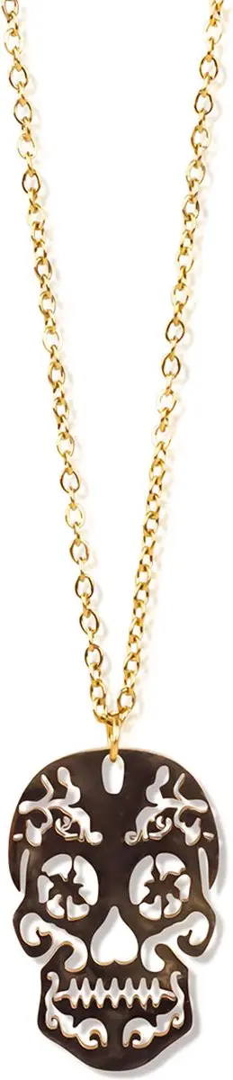 Accentra Skull Chic Gouden Schedel Ketting Cadeauset - Handcrème 60ml - 2 Stuks