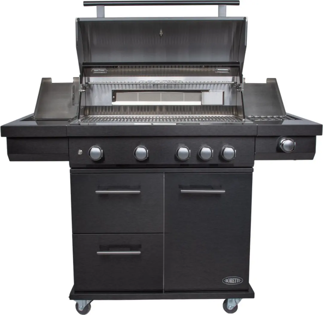 Boretti Imperatore Nero Gasbarbecue 4 Branders
