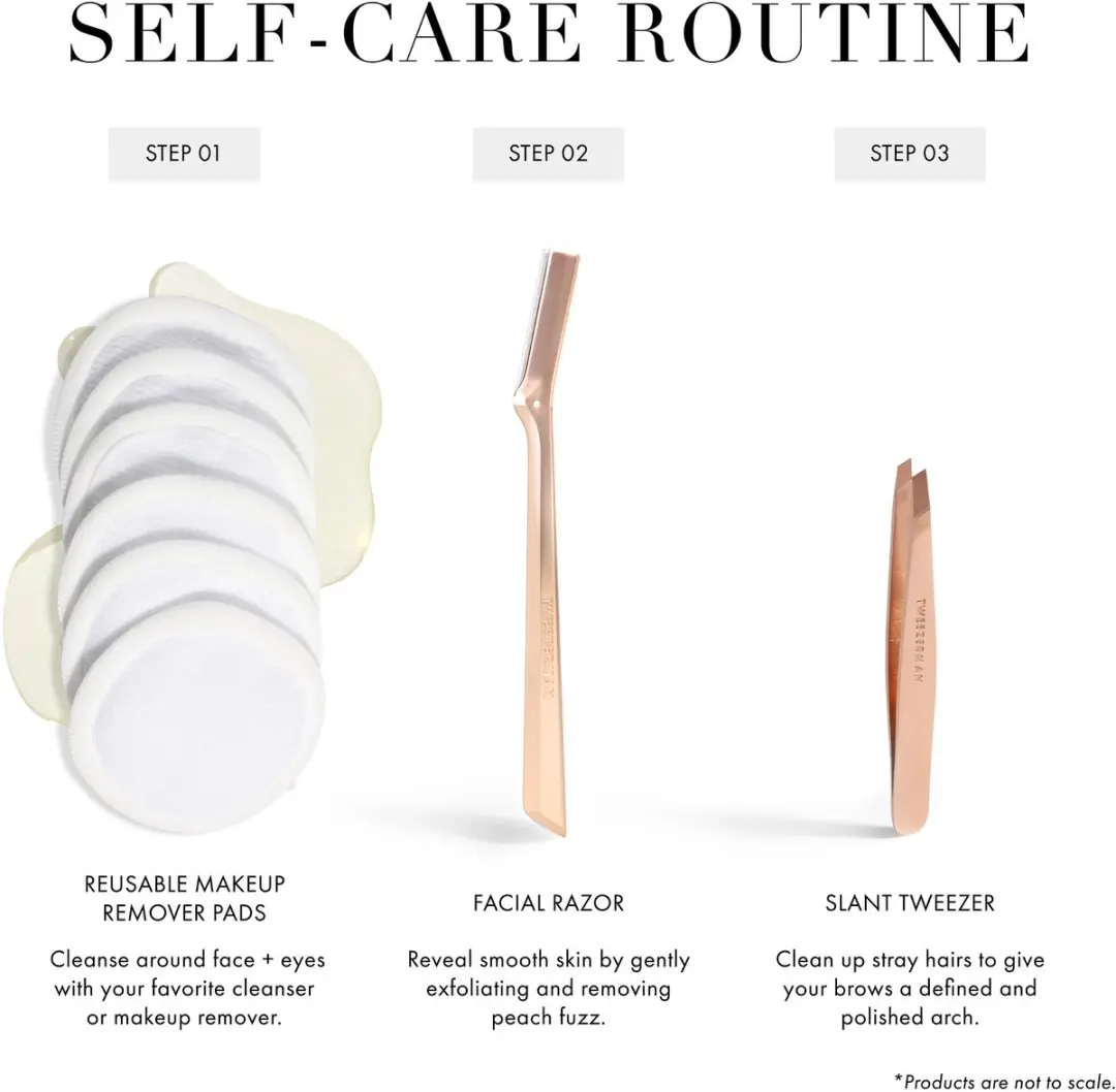 Tweezerman Gezichtsscheermes Rose Gold - 4 Vervangbare Mesjes
