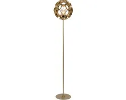 Lucide HANNELORE Vloerlamp Ø30cm - Mat Goud/Messing