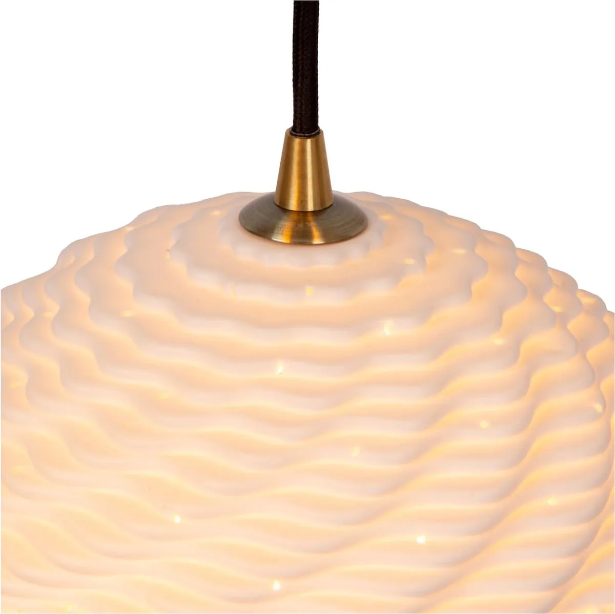 Lucide BINA Hanglamp Ø40cm - 3xE27 - Wit