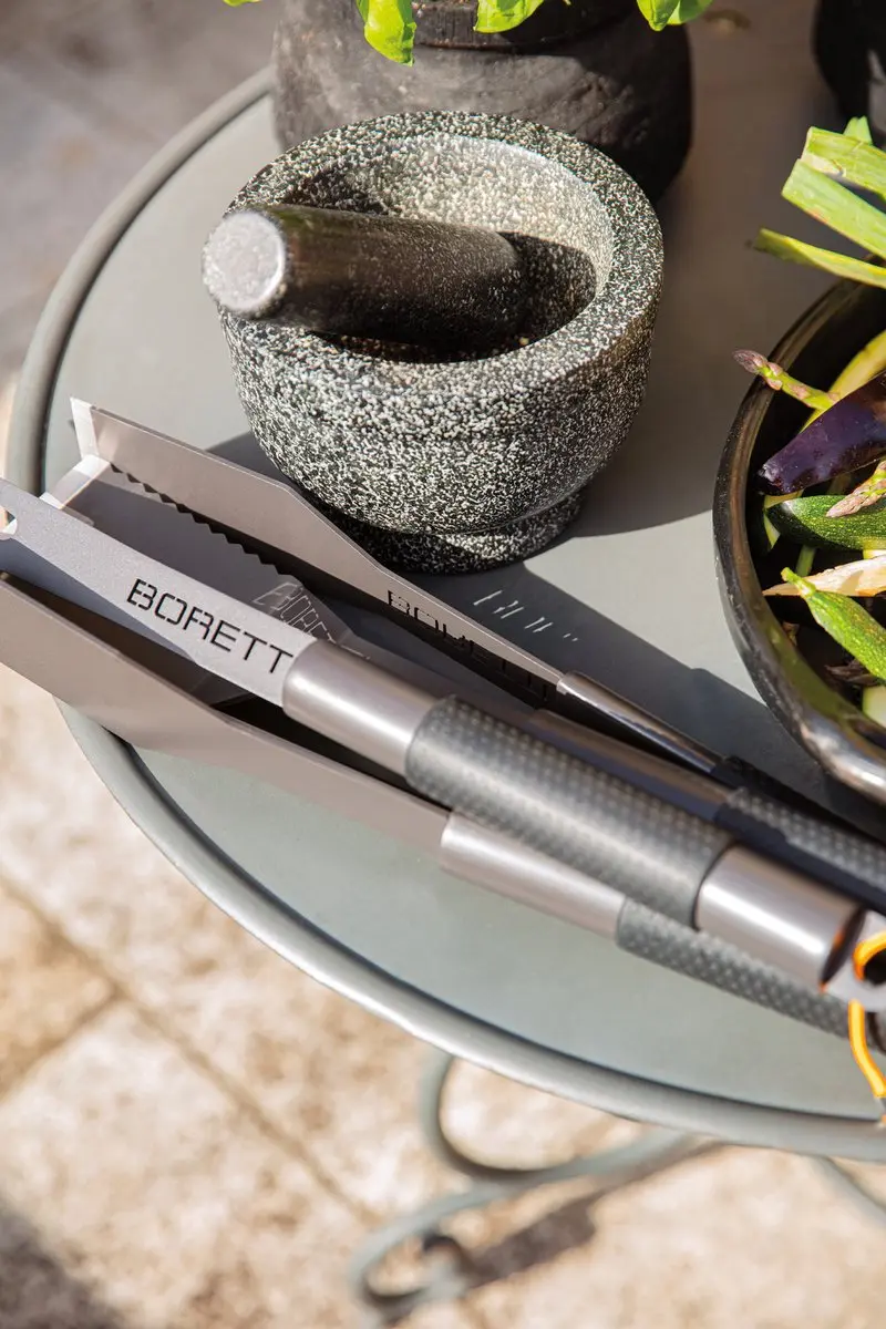 Boretti Barilo 3-delige BBQ Set Antraciet - Tang Spatel Borstel