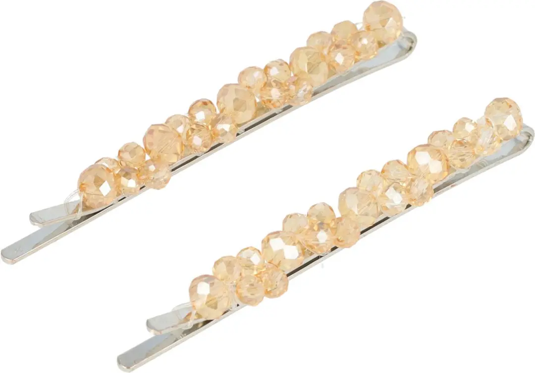 Haarsoires Schuifspeldjes 7cm Champagne