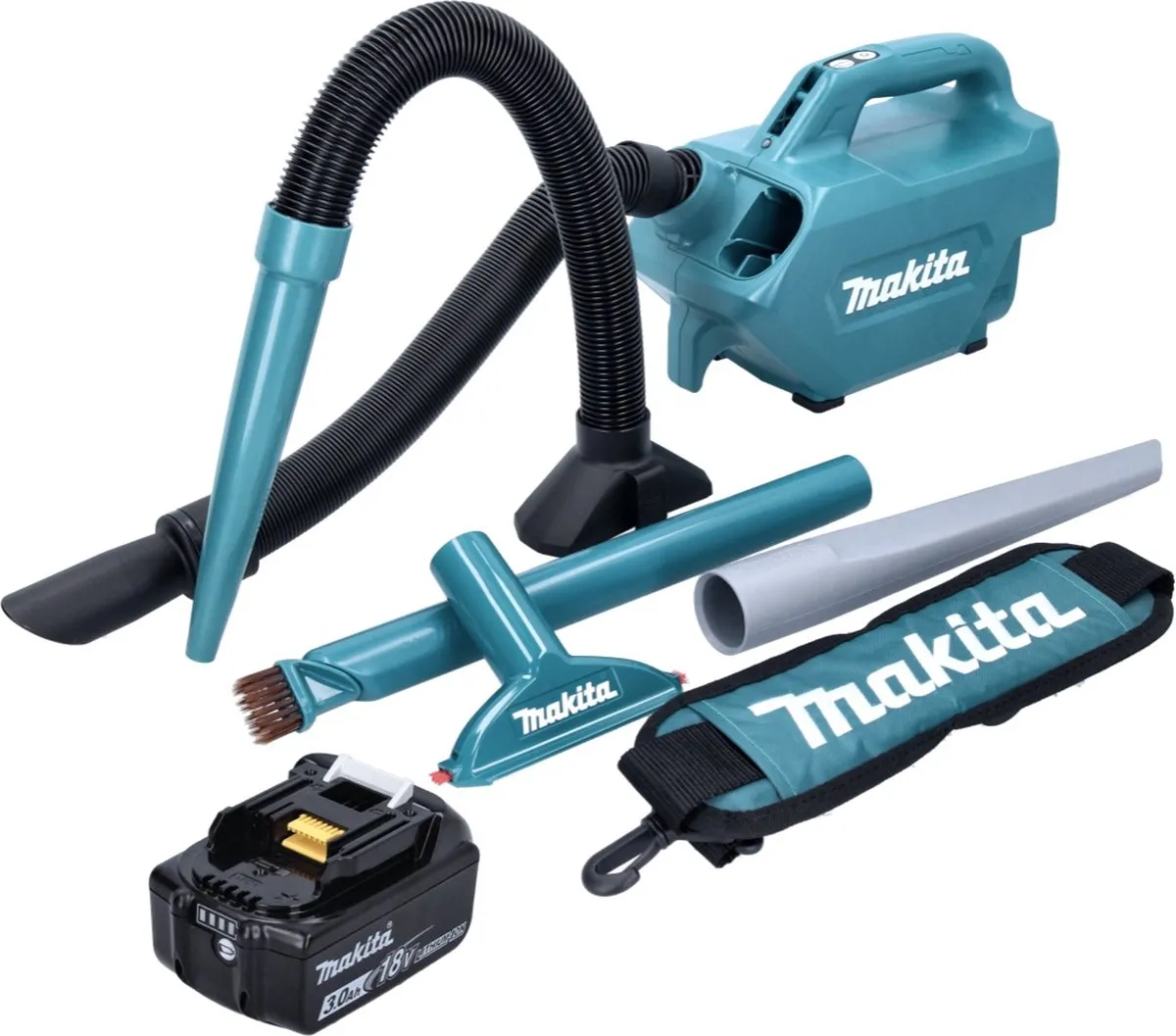 Makita DCL184F1 Stofzuiger 18V 54mbar 0,5L - Groene accu 3,0Ah