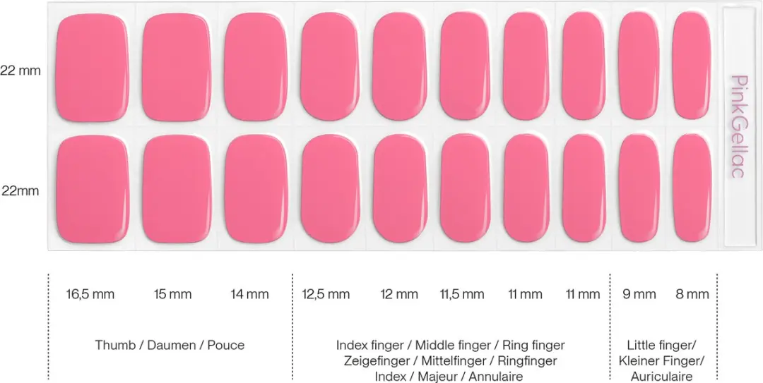 Pink Gellac UV Nagelstickers Coral Charm - 20 Stuks