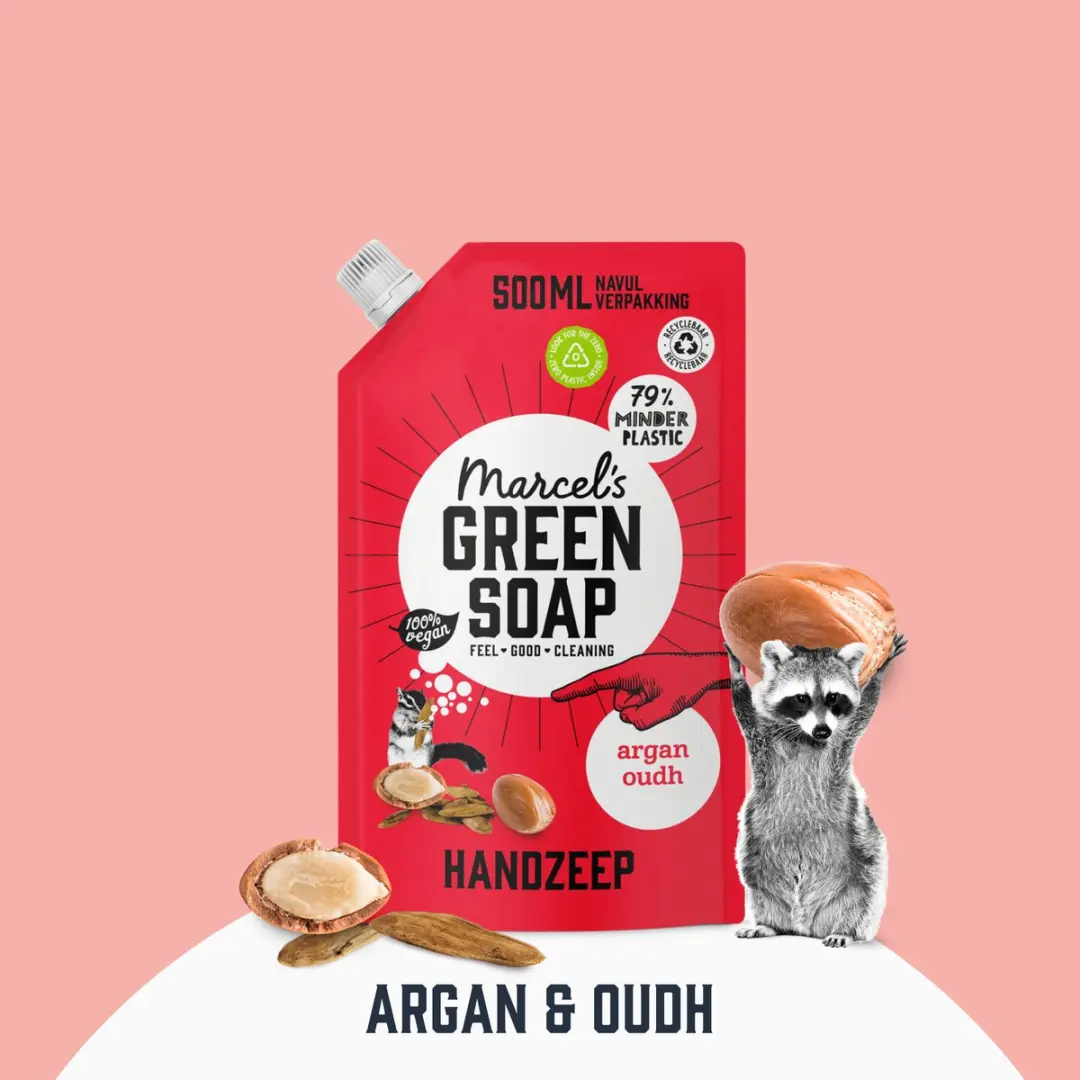 Marcel's Green Soap Handzeep Navulling Argan & Oudh 6x500ml
