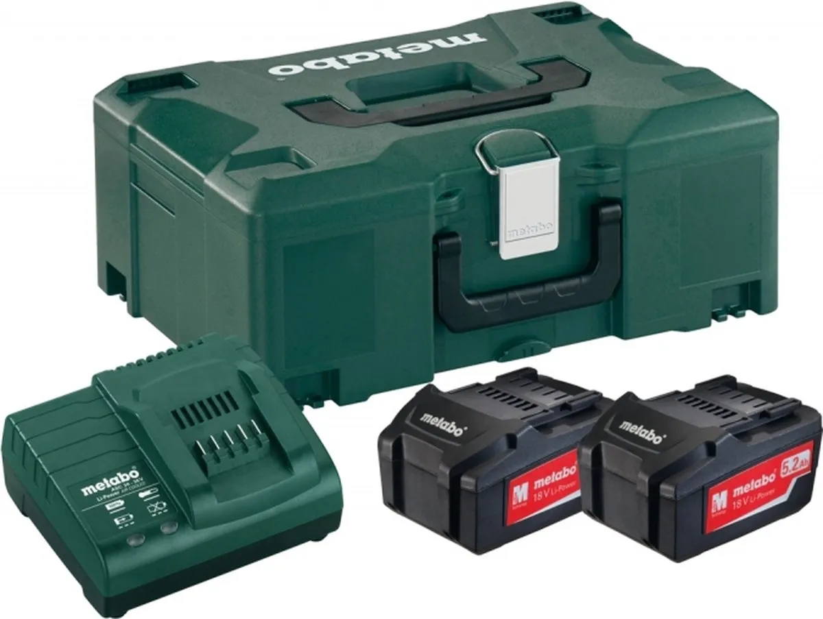 Metabo 685065000 18V Li-Ion Accu Starterset - 2x 5.2Ah - Inclusief Lader - afbeelding 6 van 6