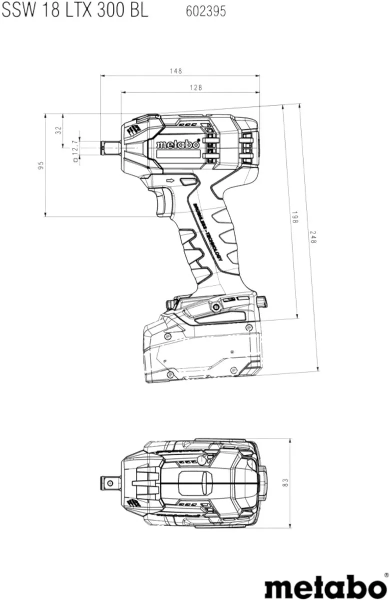 Metabo SSW 18 LTX 300 BL Accu-slagschroevendraaier - 12 snelheden