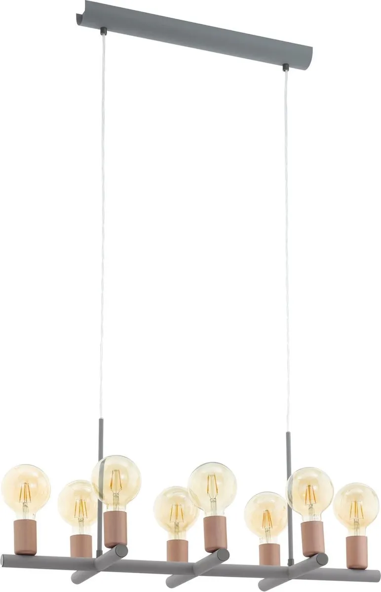 Eglo Adri 1 Hanglamp - 8 Lichtpunten - Staal Grijs