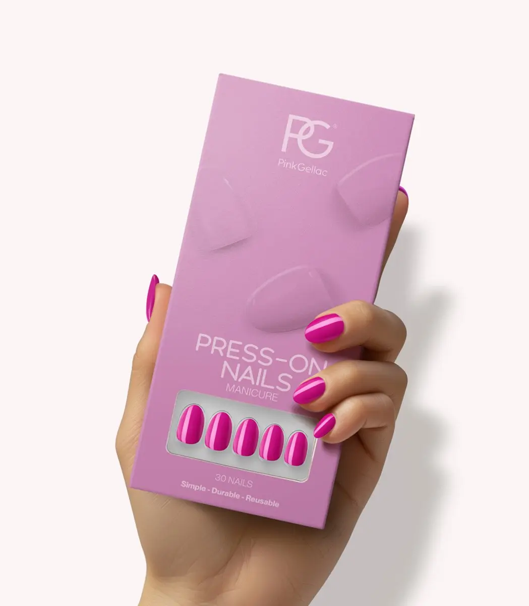 Pink Gellac Press On Nagels 368 Intense Plum