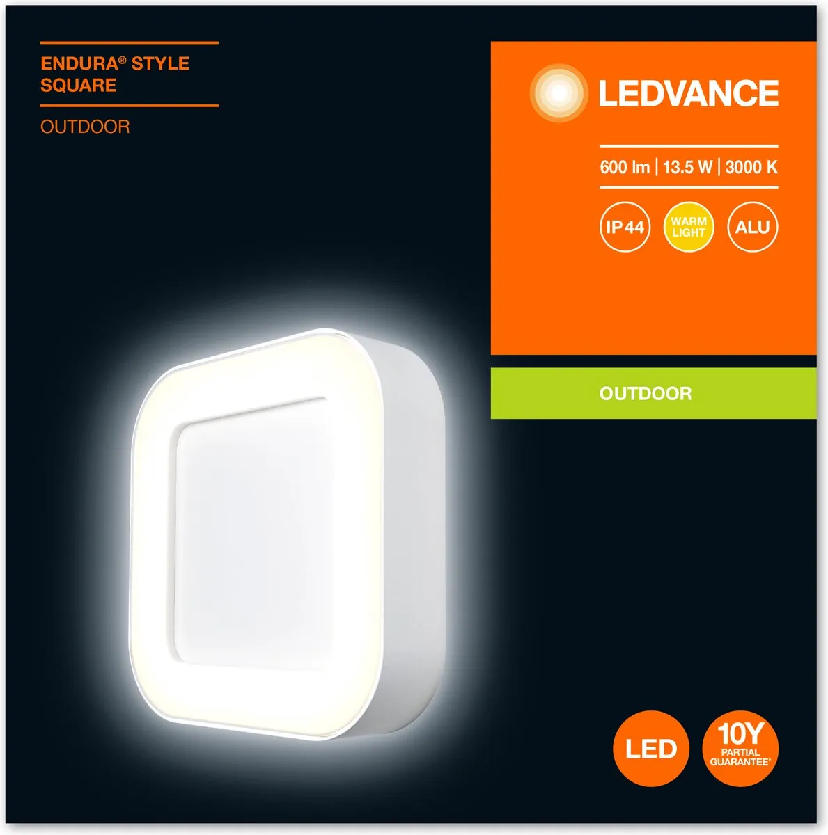 LEDVANCE Endura Style Square Wandlamp 13W