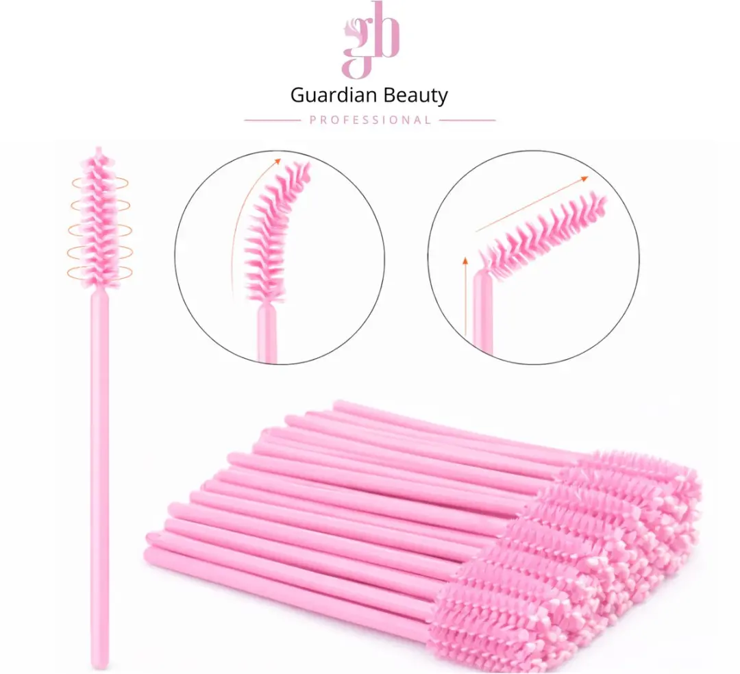 Guardian Beauty Wimperborstels Wegwerp - 50 Stuks - Roze