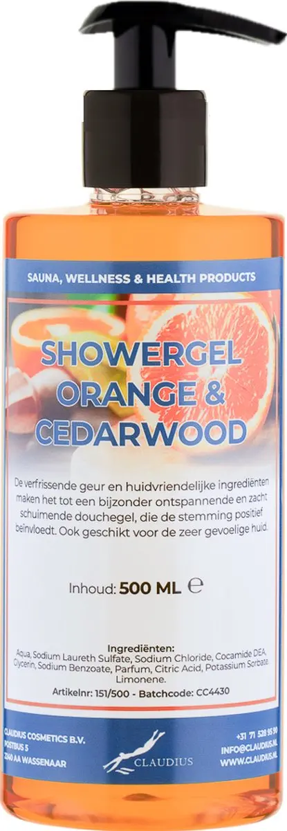 Splashbox Cosmetics Douchegel Sweet Orange & Cedarwood 500ml
