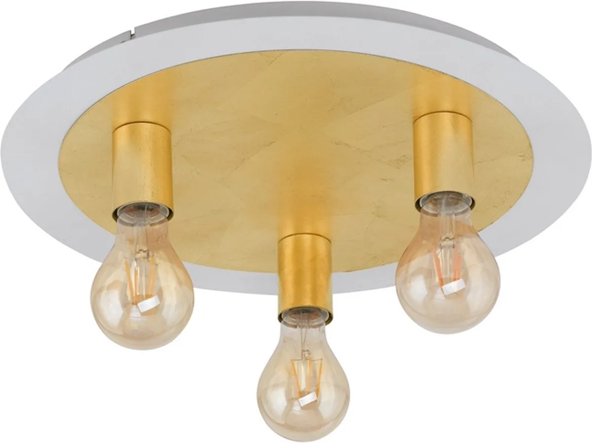 Eglo Passano Plafondlamp E27 - 3 Lichtpunten 45cm - Wit/Goud