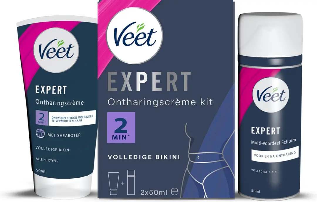 Veet Expert Ontharingscreme Bikini Kit 100ml - 3 Stuks