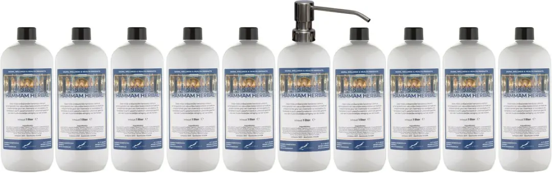 Splashbox Cosmetics Hammam Herbal Handzeep 1L - 10 Stuks