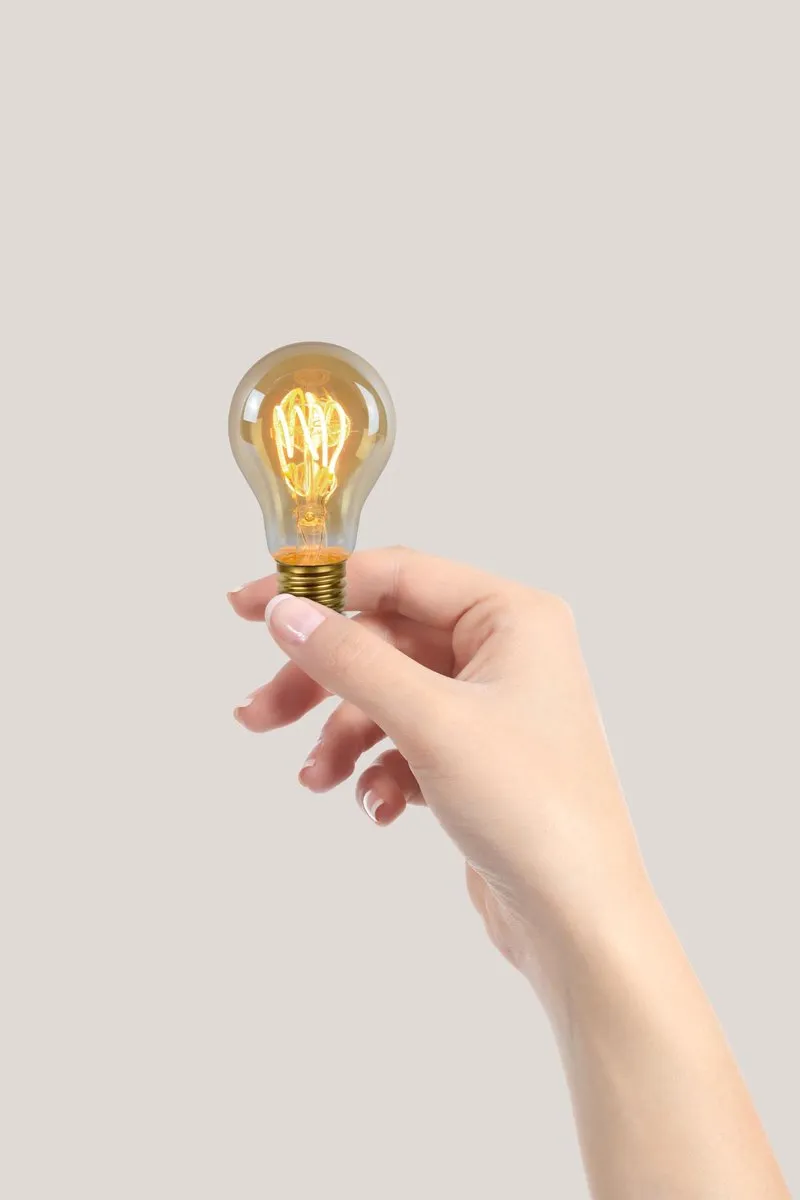 Lucide A60 LED Filamentlamp 4,9W 2200K - Amber