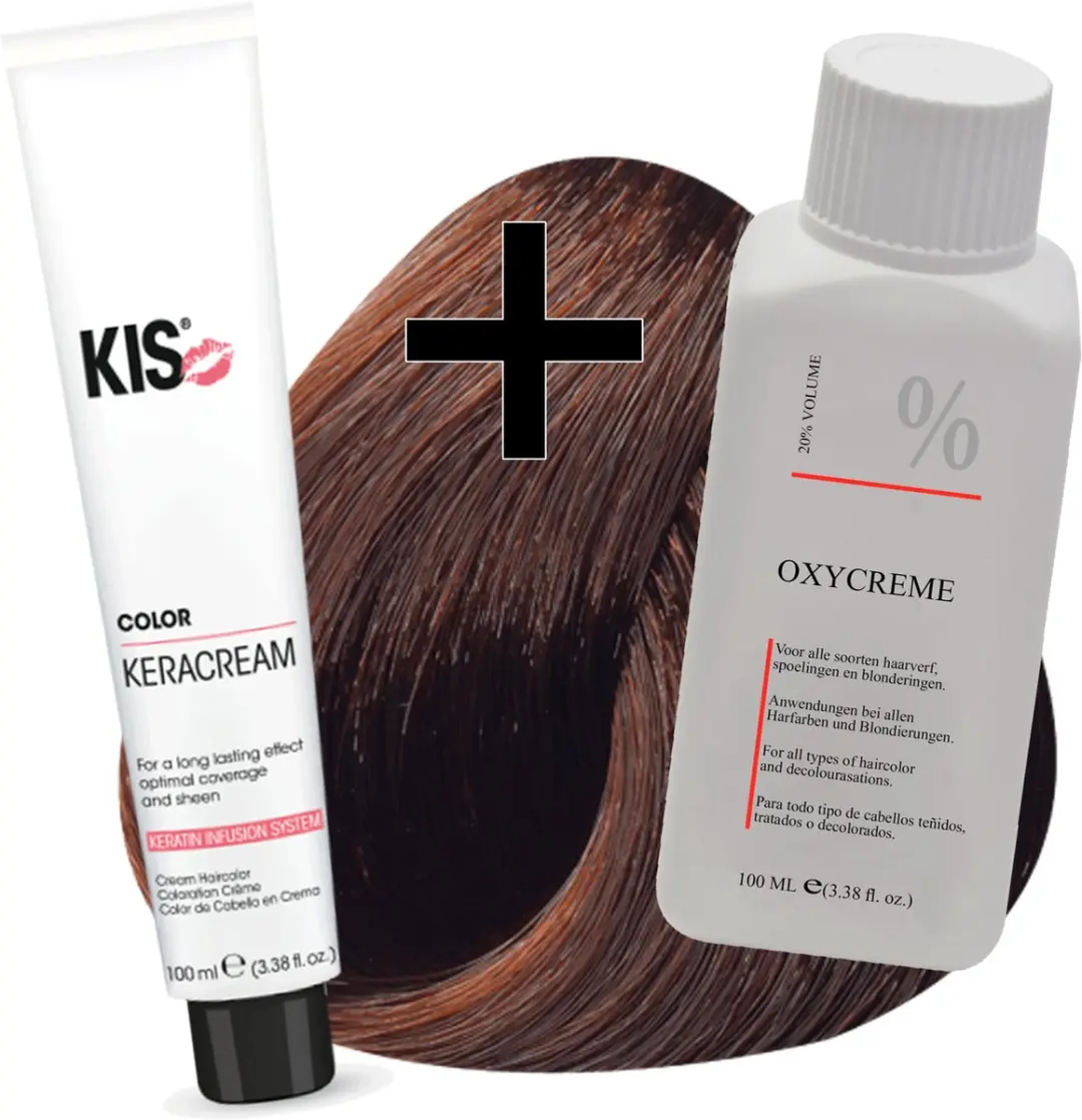 KIS Haarverfset 6KB Donker Koperblond 100ml
