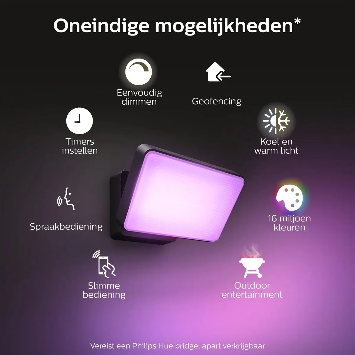 Philips Hue Discover Verstraler RGBW - Zwart