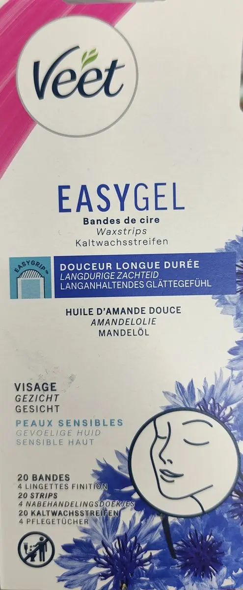 Veet Ontharingsstrips Gezicht Gevoelige Huid - 20 Stuks