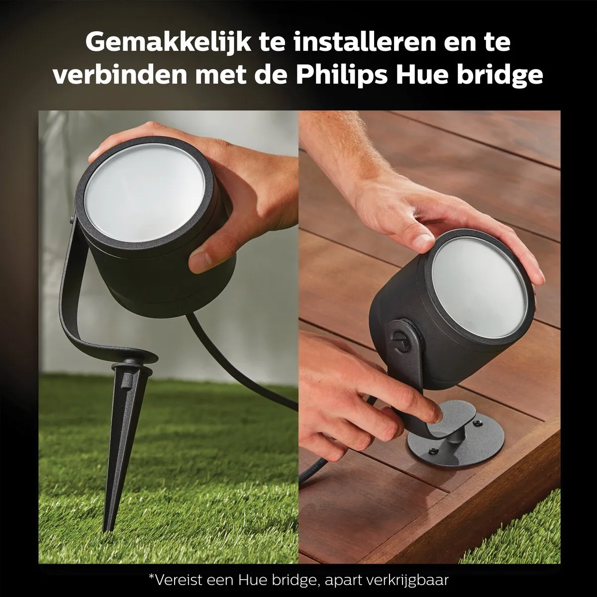 Philips Hue Lily XL Tuinspot - Multicolor - Zwart