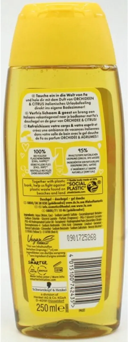Fa Mediterranean Jewels Amalfi Douchegel - Orchidee & Citrus 250ml