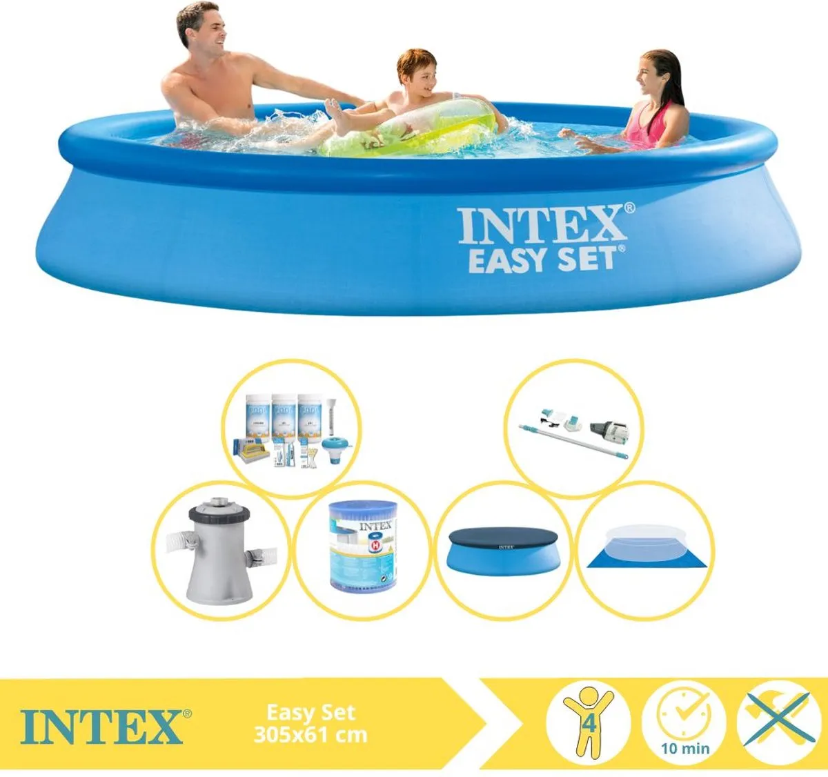 Intex Easy Set 28116NP Opblaaszwembad 305x61cm