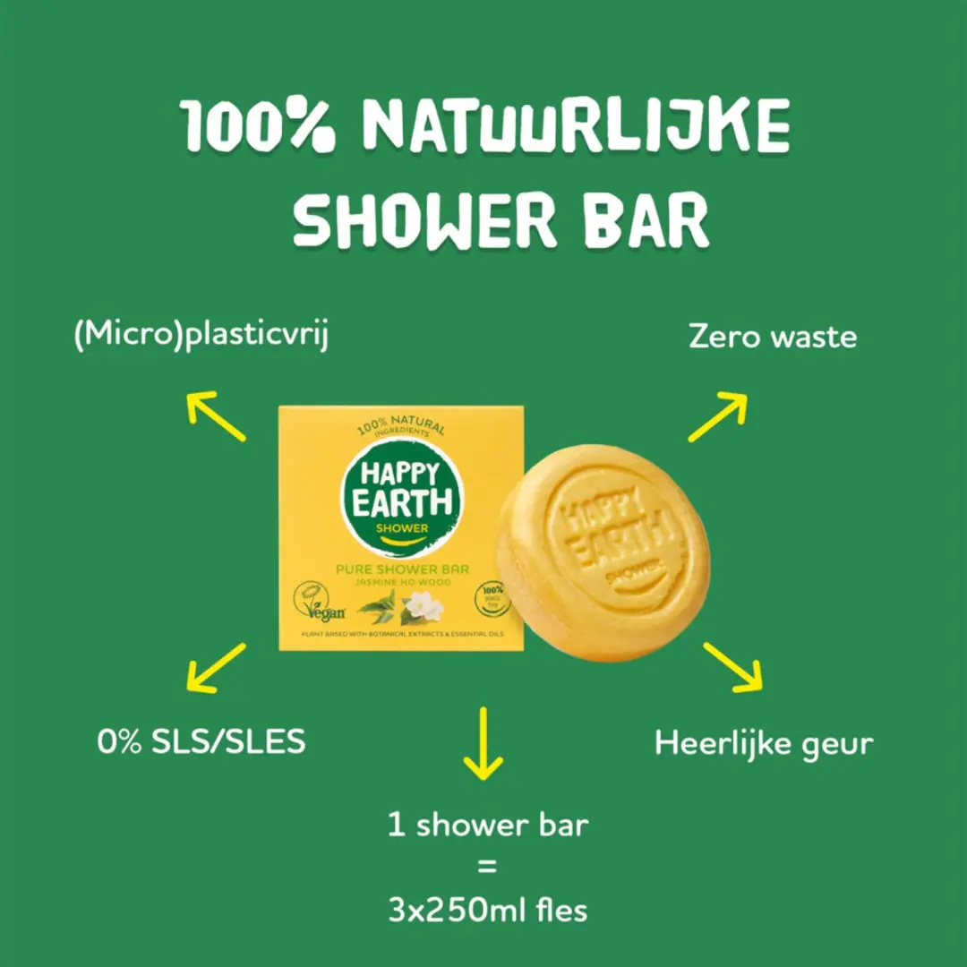 Happy Earth Shower Bar Jasmine Ho Wood 90g