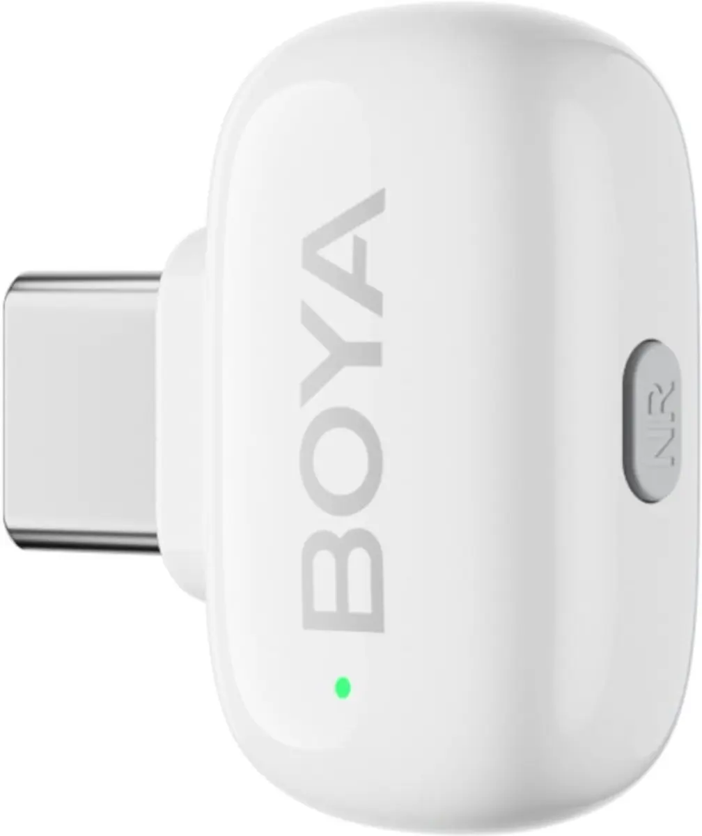 Boya Mini-13 2.4GHz Draadloos Microfoonsysteem - 2 Zenders + Ontvangers - Wit - afbeelding 6 van 6