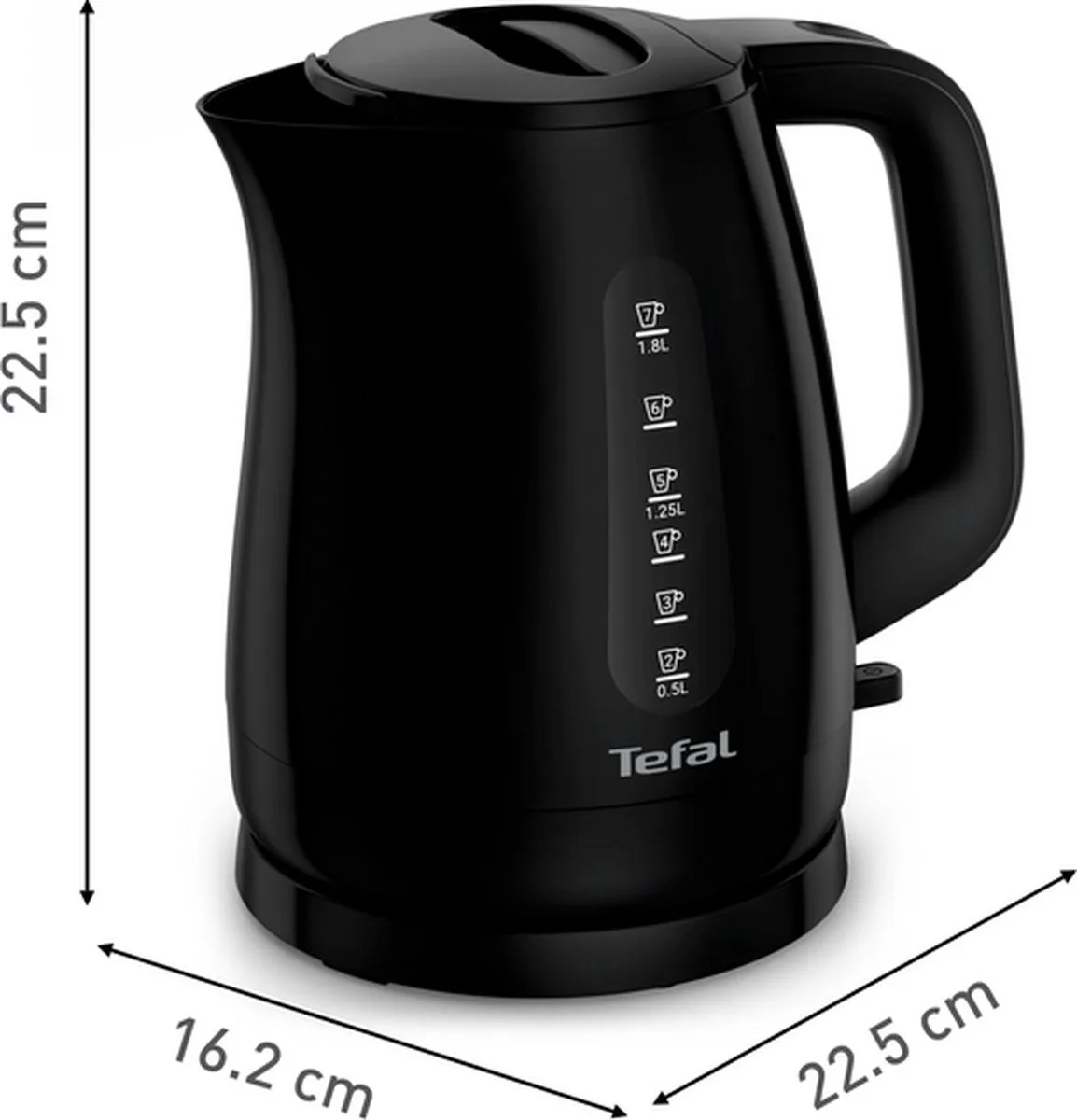 Tefal Essential KO17D8F1 Elektrische Waterkoker 2000W - 1.8L - Zwart