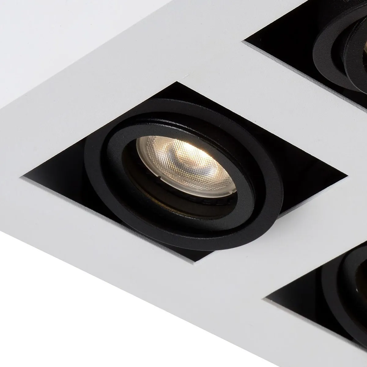 Lucide XIRAX Plafondspot LED Dim to Warm GU10 - 4x5W 2200K/3000K - Wit