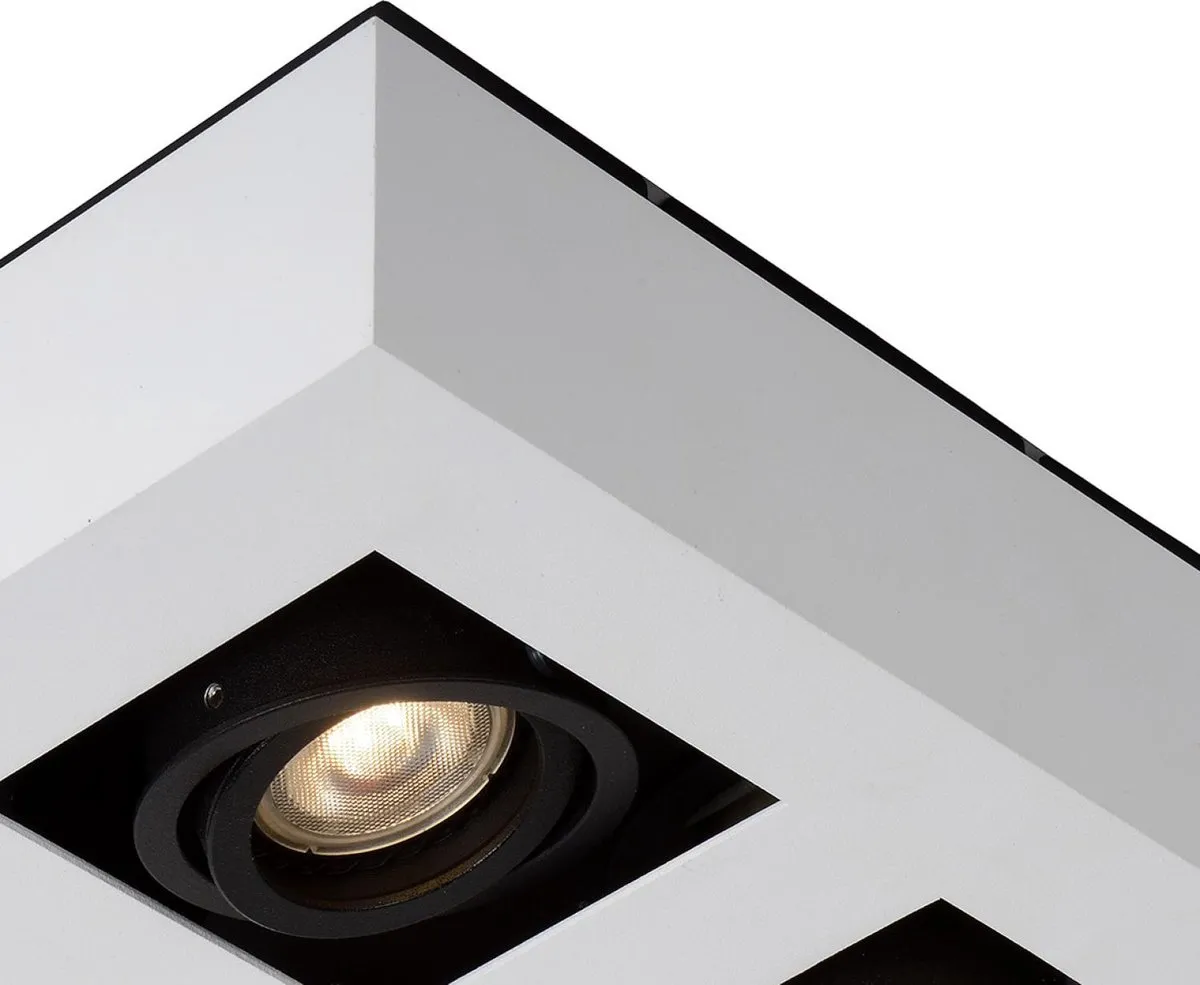 Lucide XIRAX Plafondspot LED Dim to Warm GU10 - 4x5W 2200K/3000K - Wit