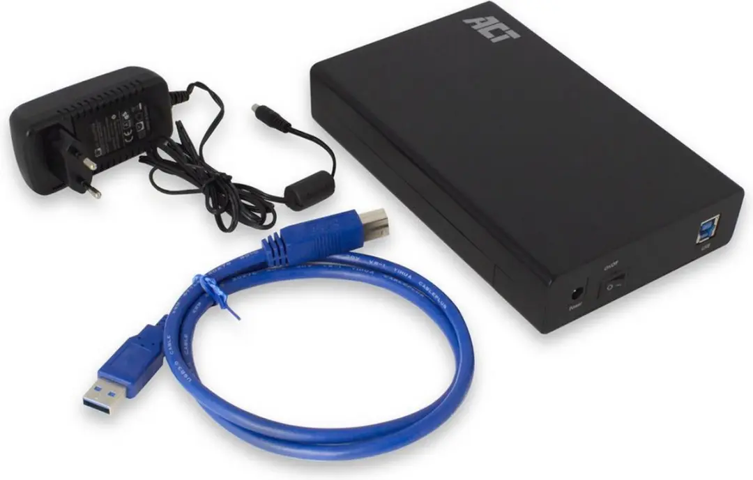 ACT AC1405 3,5" SATA Harde Schijf Behuizing - USB 3.2 Gen1 - Zwart