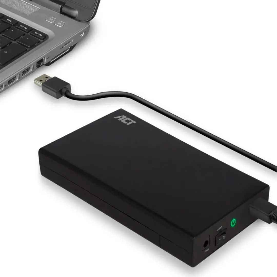 ACT AC1405 3,5" SATA Harde Schijf Behuizing - USB 3.2 Gen1 - Zwart