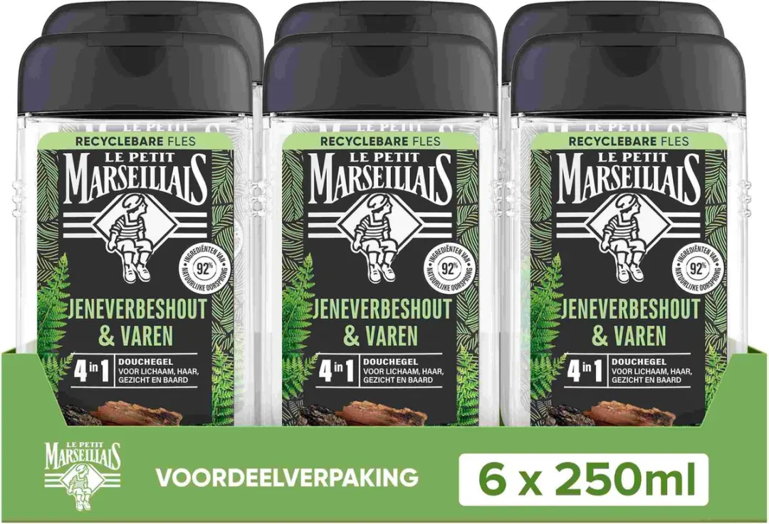 Le Petit Marseillais Douchegel Jeneverbeshout & Varen 6x250ml