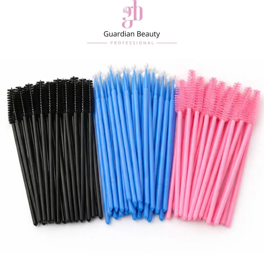 Guardian Beauty Wimperborstels & Microborstels - 300 Stuks - Roze/Zwart/Blauw
