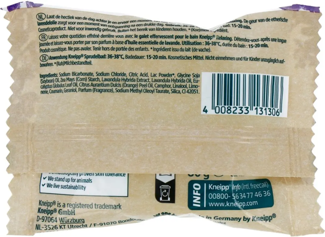 Kneipp Badbruistablet Lavendel 80g
