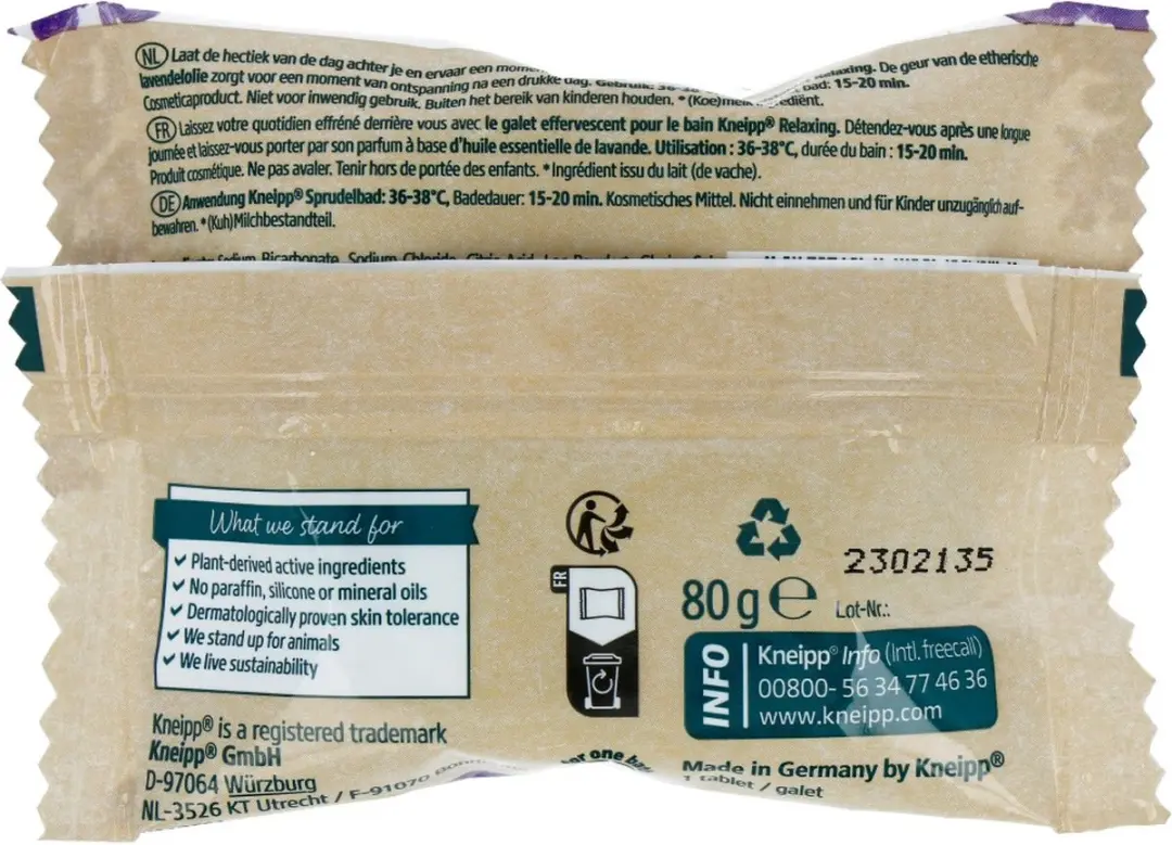 Kneipp Badbruistablet Lavendel 80g