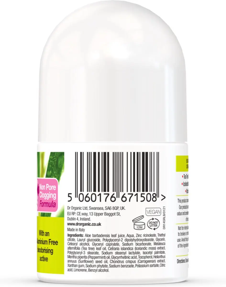 Dr Organic Tea Tree Deodorant - 6x50ml