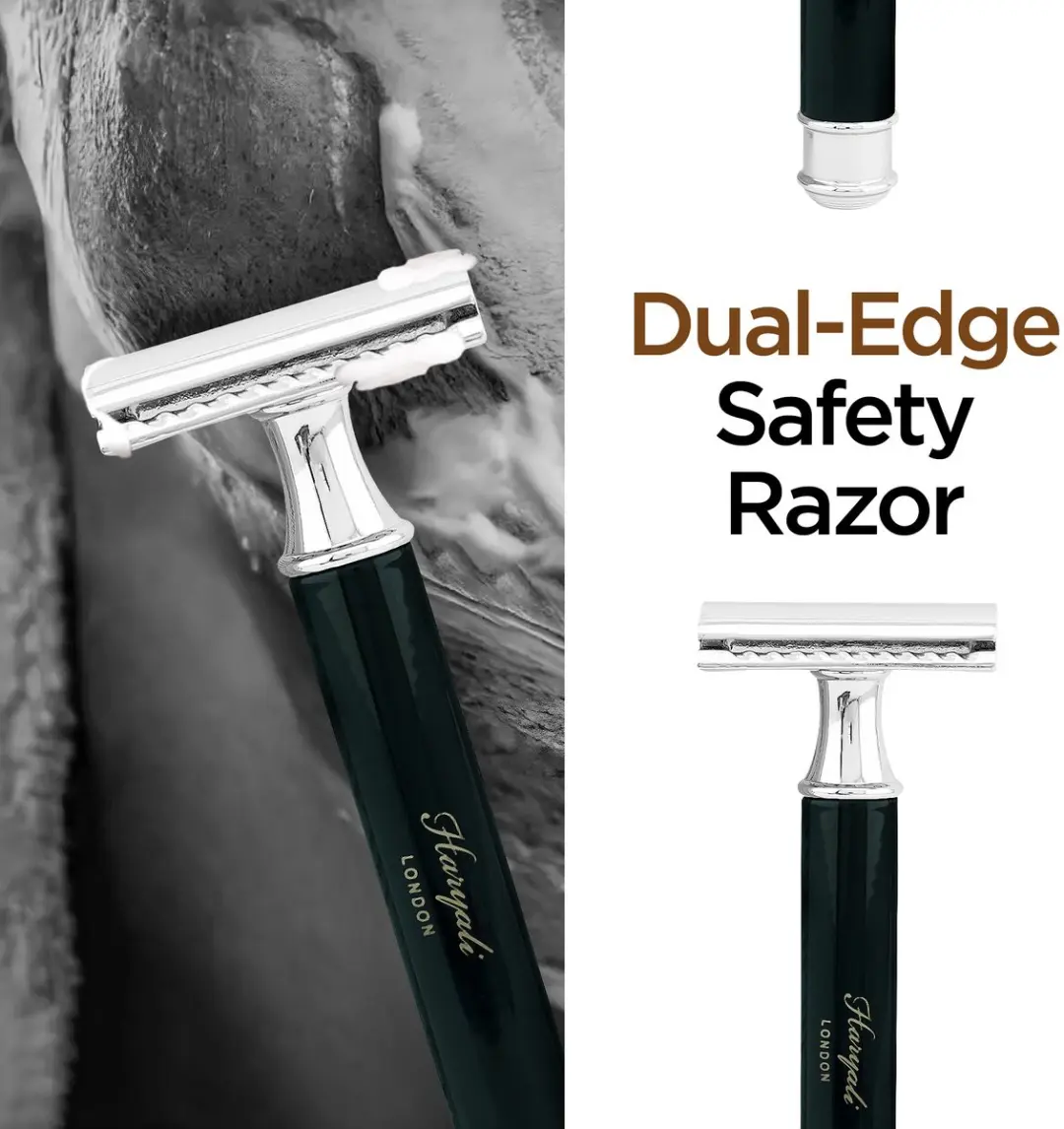 Haryali London Double Edge Veiligheidsscheermes - Zwart