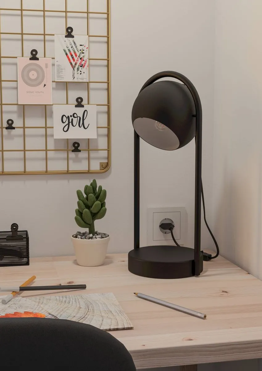 Eglo Murnia Tafellamp - 43 cm - Aluminium - Zwart/Wit