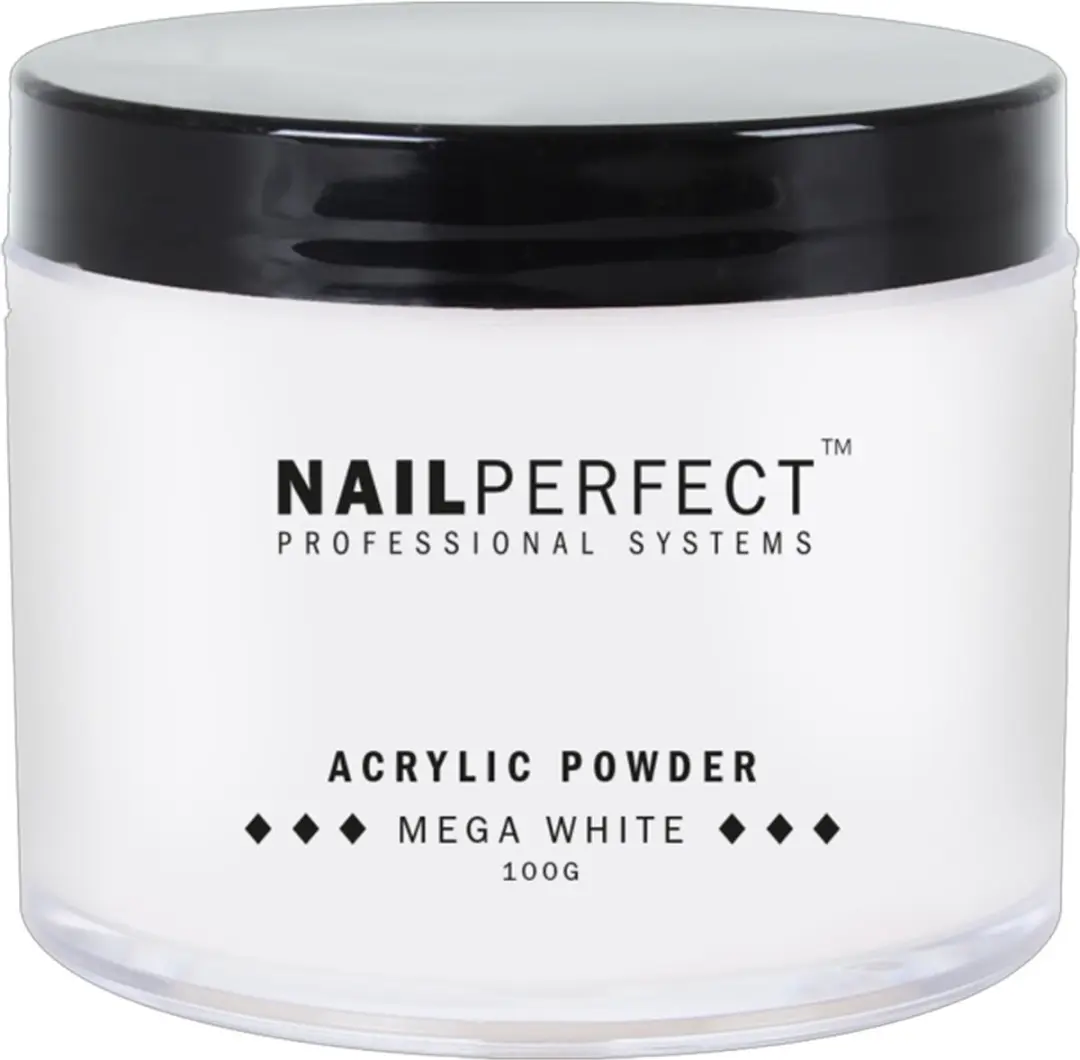 Nail Perfect Basic Acrylic Powder Mega White 100g