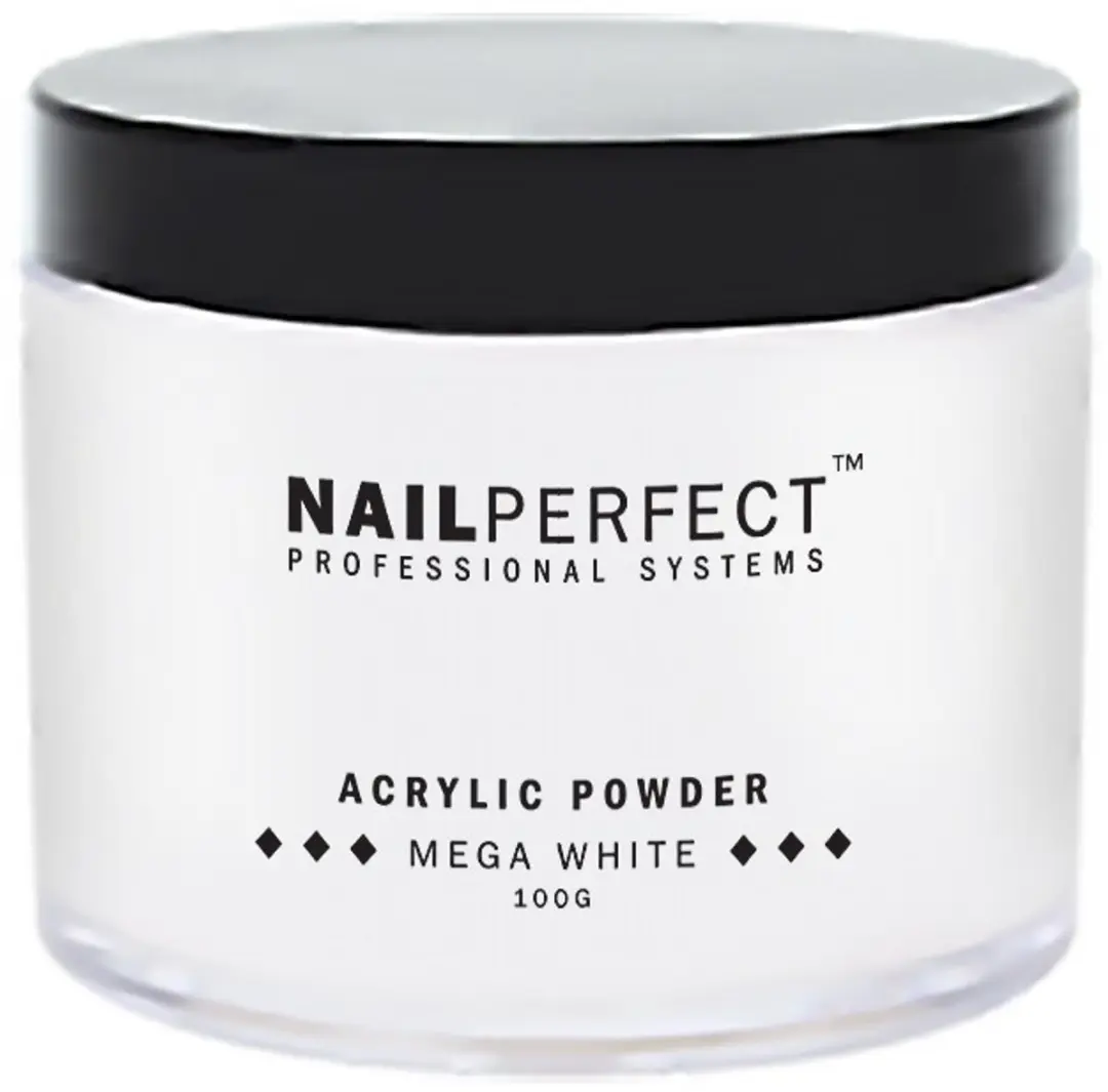 Nail Perfect Basic Acrylic Powder Mega White 100g