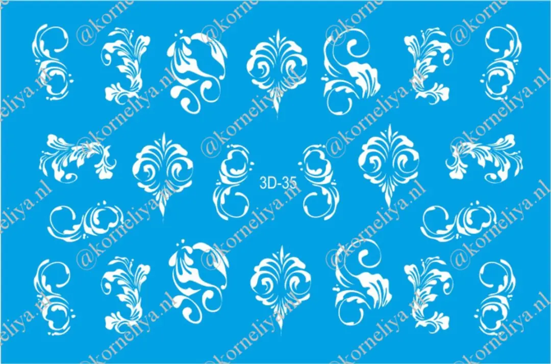 Korneliya 3D Waterdecal 035 White