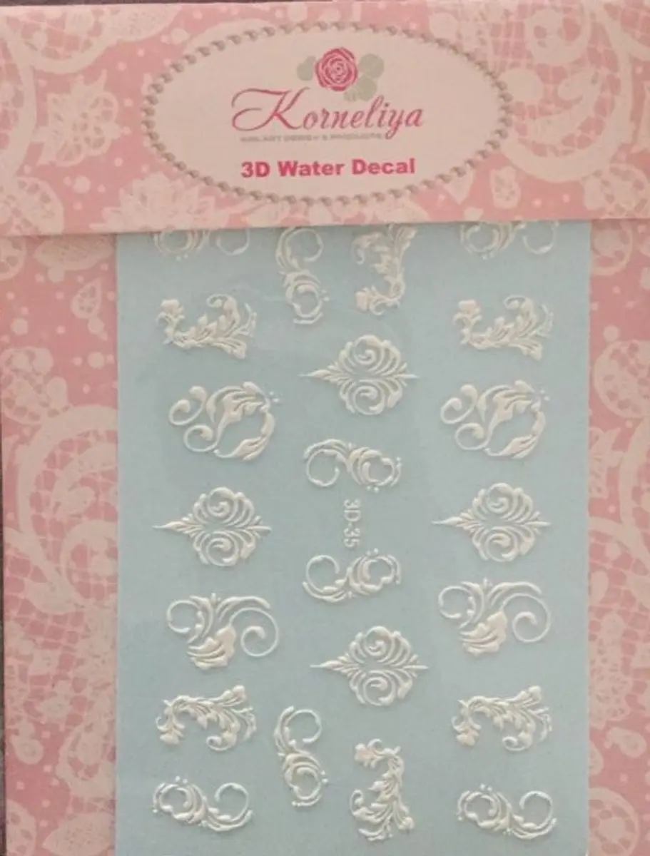 Korneliya 3D Waterdecal 035 White